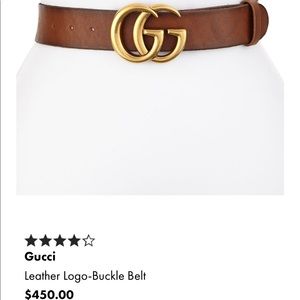 Authentic Double G Gucci belt from Saks